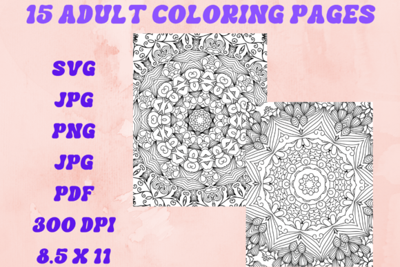 15 Coloring Page Bundle: Graphics & Coloring Pages Amp Review