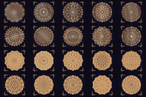 20 Luxury Mandala Arabesque Pattern Graphics & Backgrounds