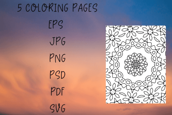 5 Coloring Pages: Graphics & Coloring Pages Amp
