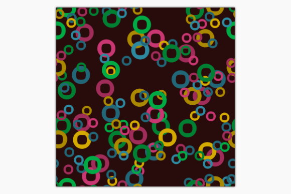 Abstract Circles Dark Seamless Pattern for Graphics