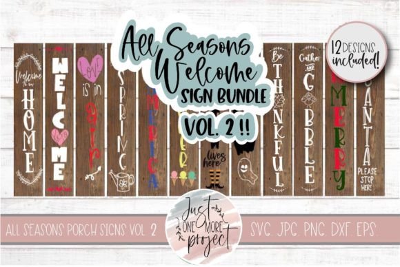 All Seasons Welcome Sign SVG Vol. 2 Graphics & Crafts