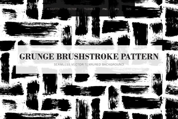 Grunge Brushstroke Seamless Pattern: Graphics & Patterns for Authentic Local Branding