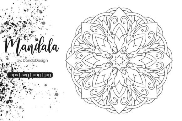 Mandala Coloring Page Vol.099: Graphics & Coloring Pages Amp Review