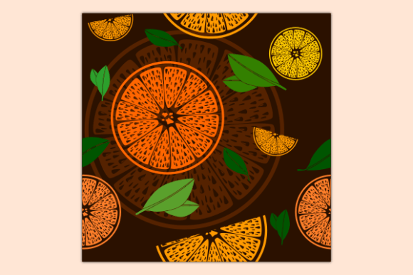 Orange Fruits Dark Seamless Pattern: Graphics Review