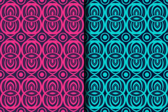 Pink and Blue Circle Pattern: Graphics & Patterns