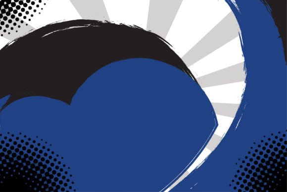 Retro Blue Black Comic Background: Graphics & Backgrounds