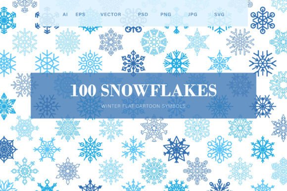 Snowflake Symbols Set: Winter Graphics & Icons
