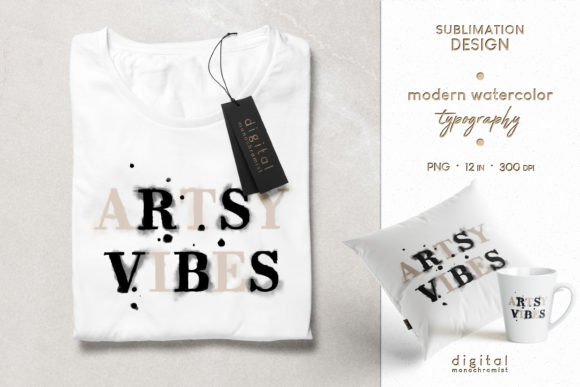 Sublimation Clipart PNG Watercolor Artsy: Graphics for Crafts