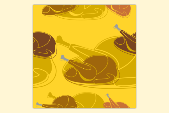 Thanksgiving Turkey Meat Pattern Graphics & Patterns